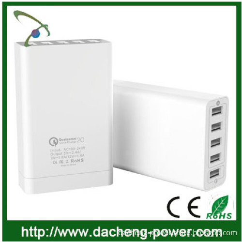 Faster 75% charging speed qc 2.0 charger with 5 port usb charger for Samsung S6 Edge